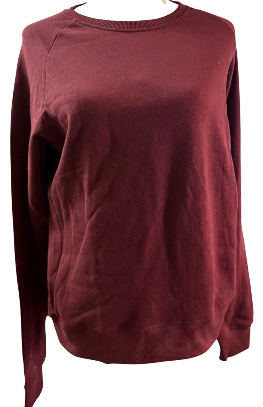 Bridge & Burn Fremont Sweatshirt, Burgundy Organic Cotton Men's Large, NWT